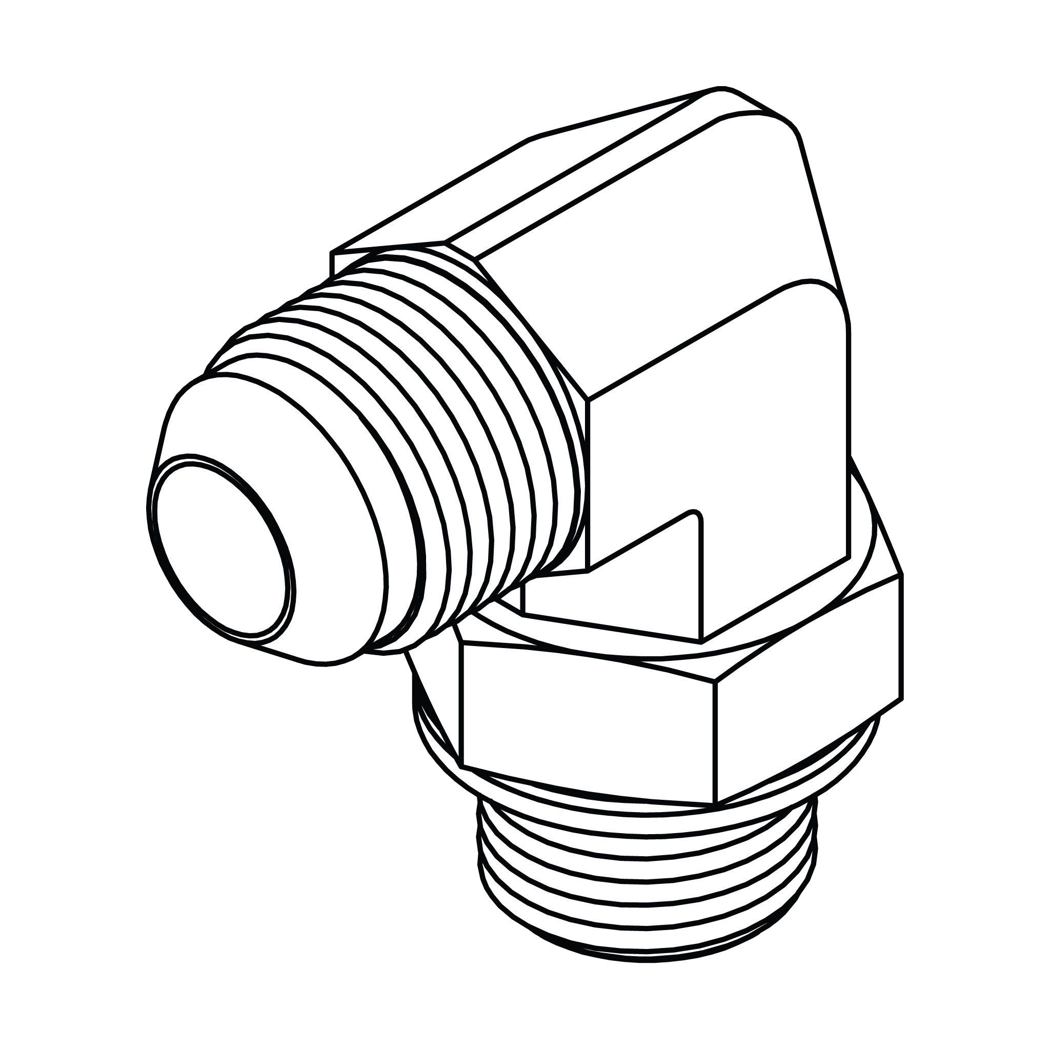Tompkins Industries 7801-08-18 JIC to Metric Elbow 90 Degree